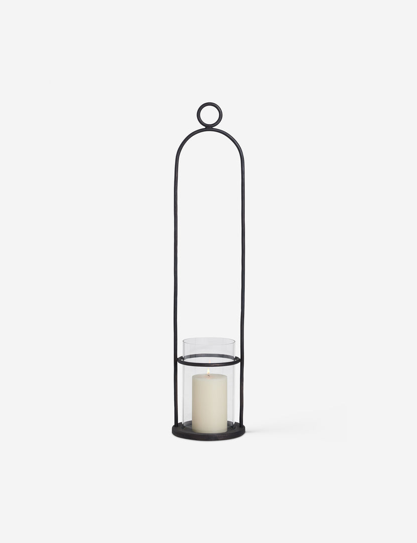 #style::large | Kibby large iron Lantern by Sarah Sherman Samuel with a candle 