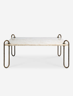 Open Box: Kimberly Square Coffee Table, Ivory Marble
