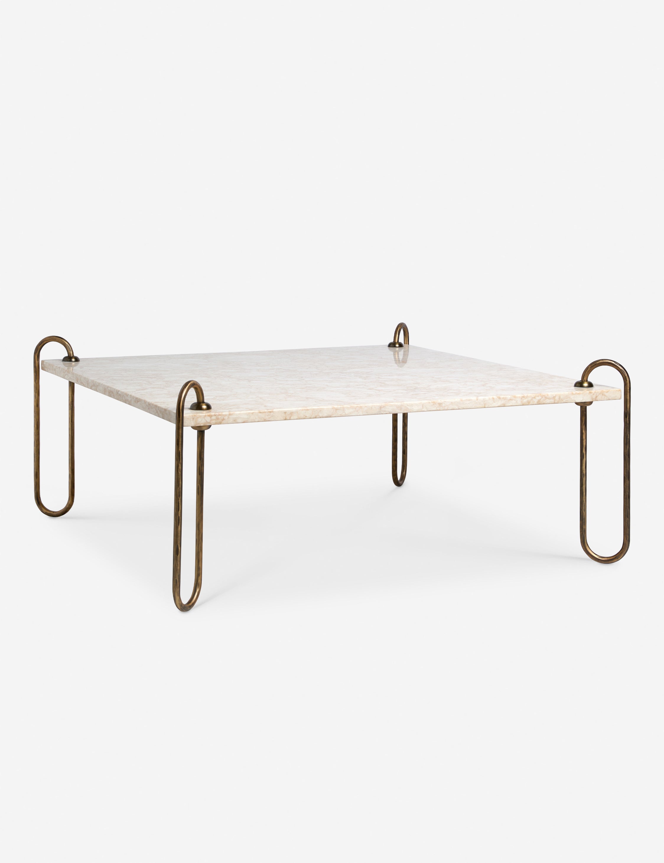 Open Box: Kimberly Square Coffee Table, Ivory Marble