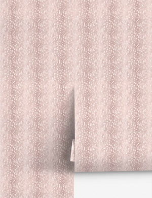 Deer Grasscloth Wallpaper Swatch by Nathan Turner, Pink