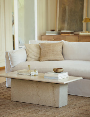 Open Box: Leonel Coffee Table, Cream Marble