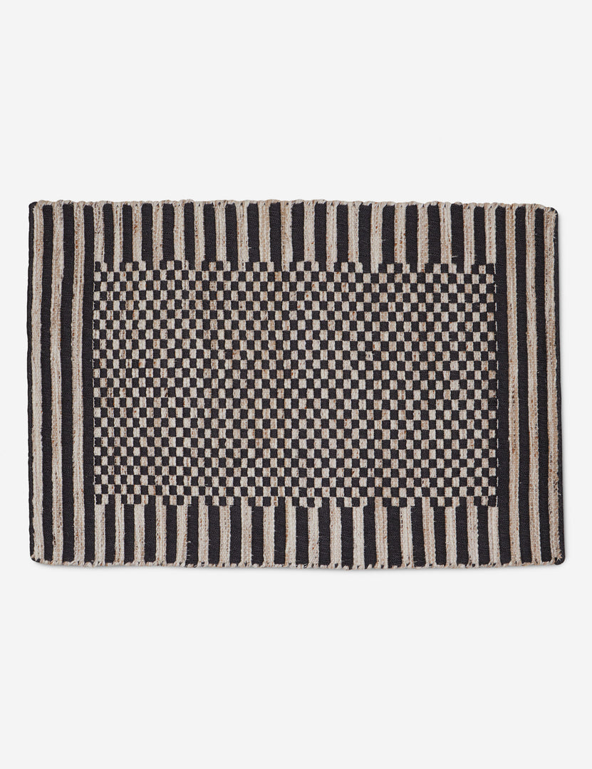 #size::2--x-3- | Small Lavinia handwoven high contrast outdoor rug.