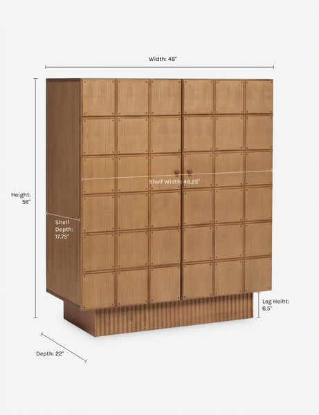 | Dimensions on the Lee Tall Dresser