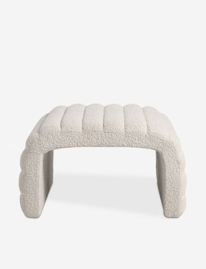 Leon textural boucle channel tufted waterfall ottoman by Carly Cushnie.