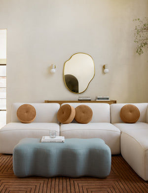Open Box: June Bench, Blue Linen Weave by Eny Lee Parker