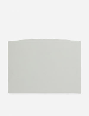 Rear view of the Lune half-moon, scalloped concrete side table