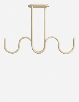 Noor sculptural, wavy linear chandelier