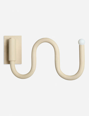 Noor sculptural, wavy swing arm wall sconce