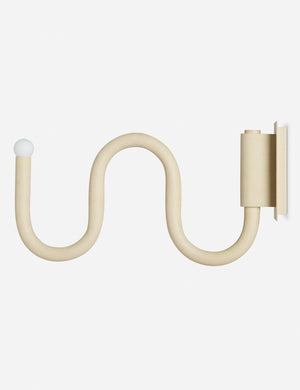 Noor sculptural, wavy swing arm wall sconce