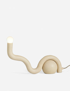 Noor sculptural, wavy table lamp