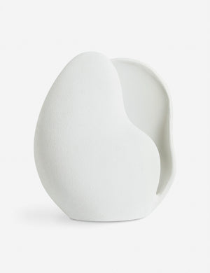 Soft Petal matte white floral silhouette table lamp