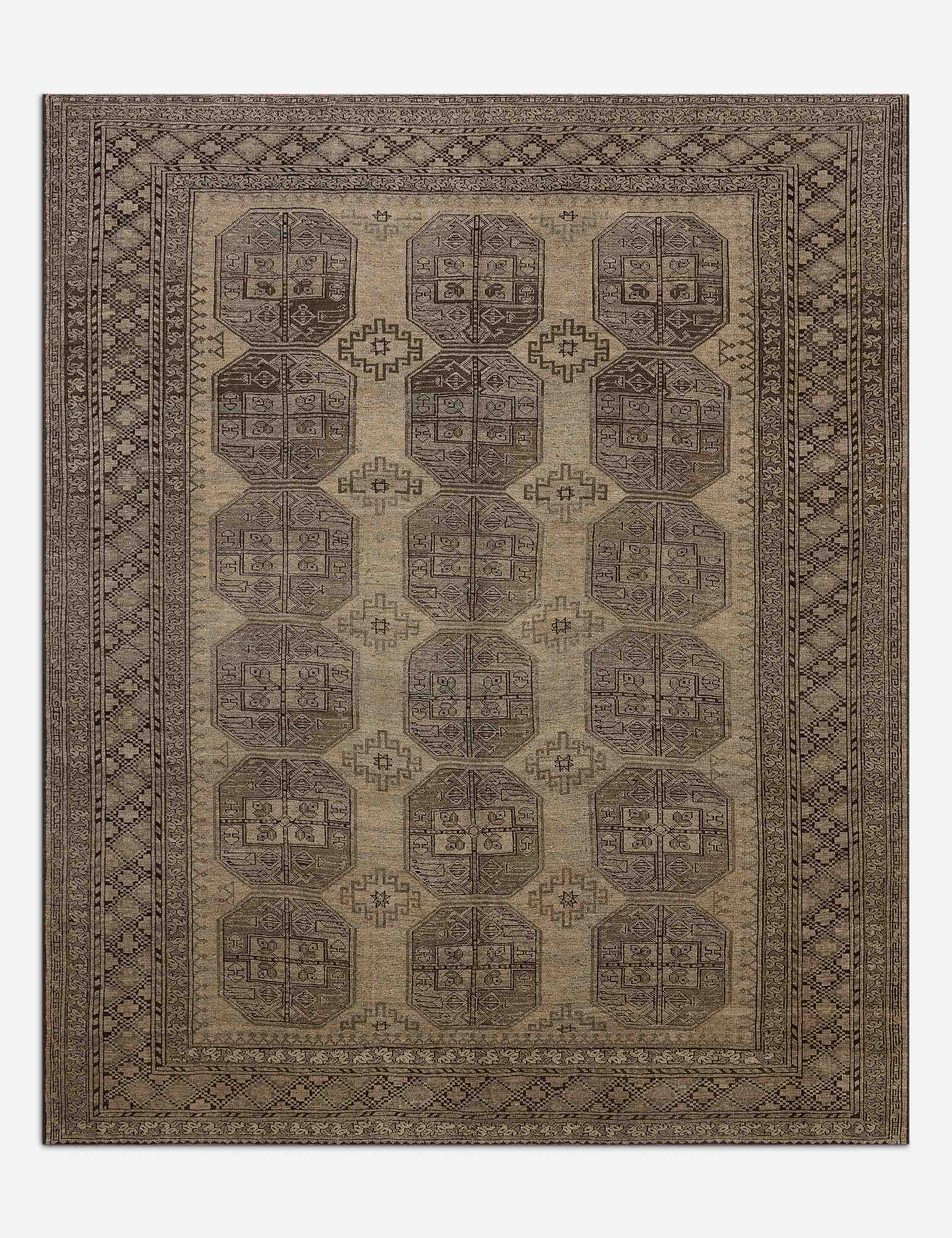 Vintage Turkish Hand-Knotted Wool Rug No. 607, 7'2" x 8'8"