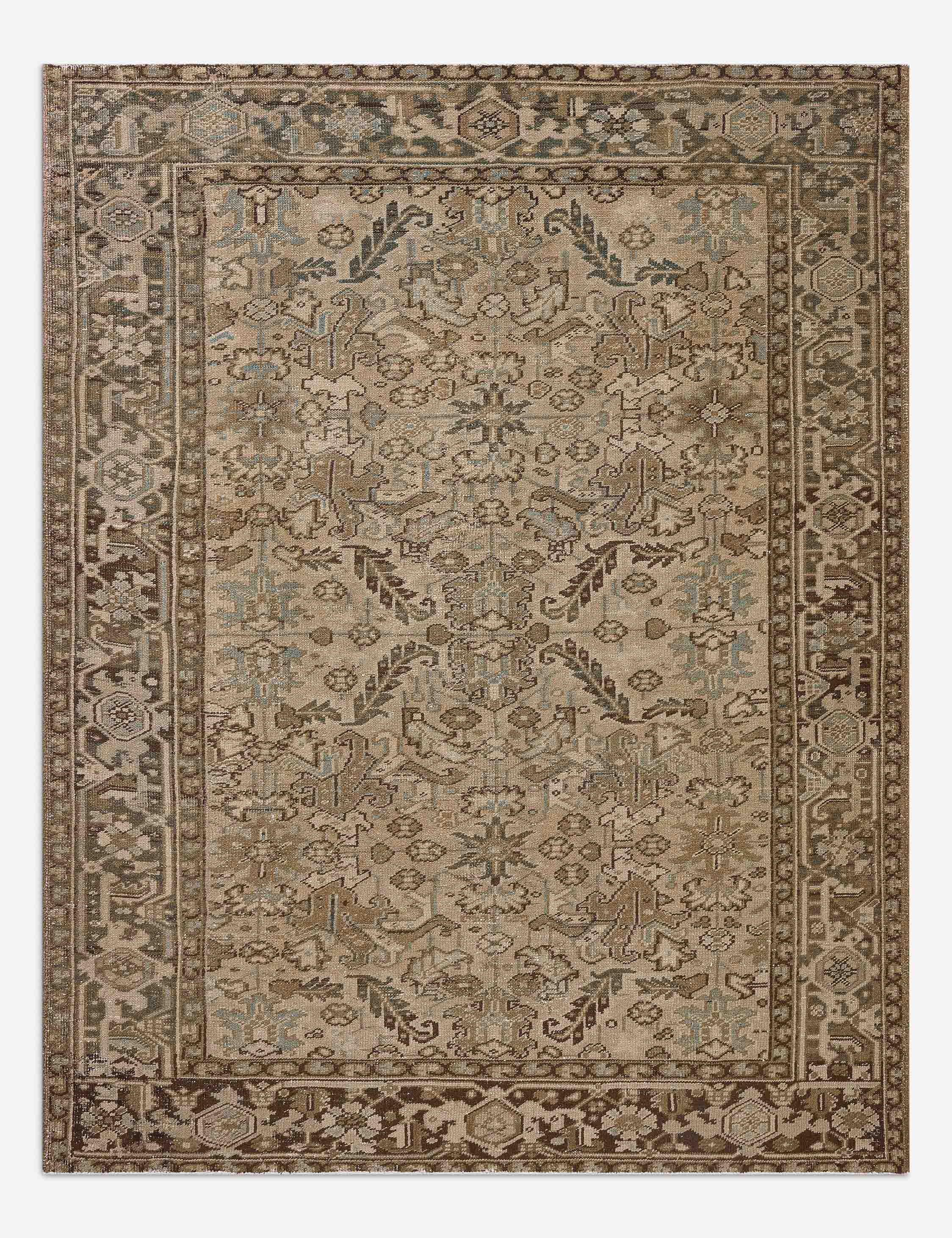 Vintage Turkish Hand-Knotted Wool Rug No. 612, 7' x 9'