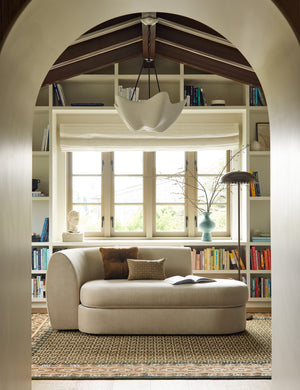 Buckley Chaise : Ivory Modern Boucle