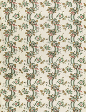 Jenya Cotton Fabric Swatch, Green