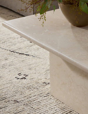 Open Box: Leonel Coffee Table, Cream Marble