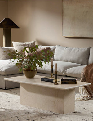Open Box: Leonel Coffee Table, Cream Marble
