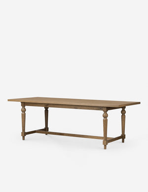 Friese oak extendable dining table.