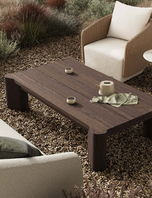 Boone Outdoor Coffee Table : Brown