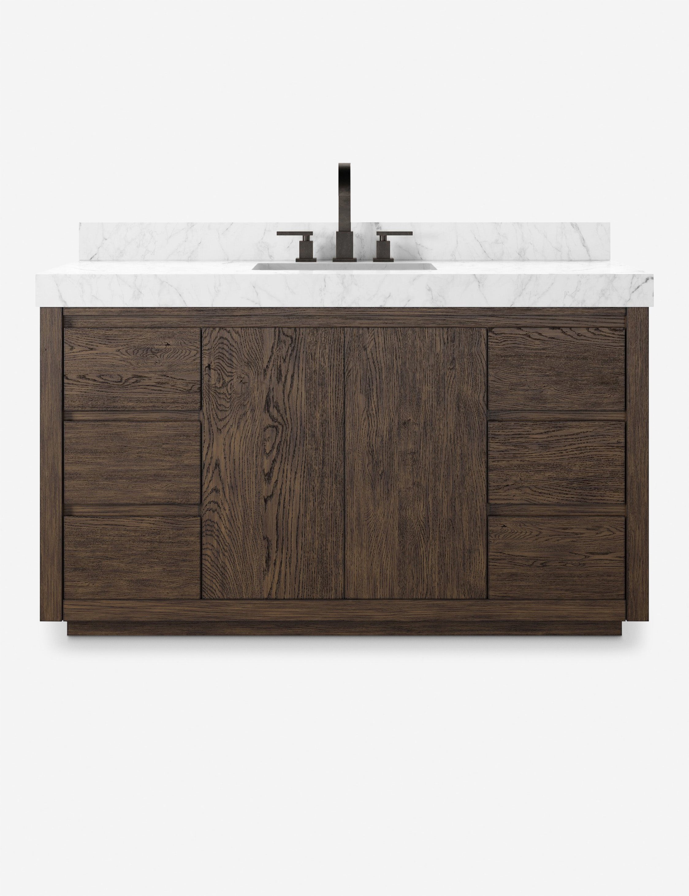 Open Box: Catalan Bath Vanity, Espresso Oak 55" Single