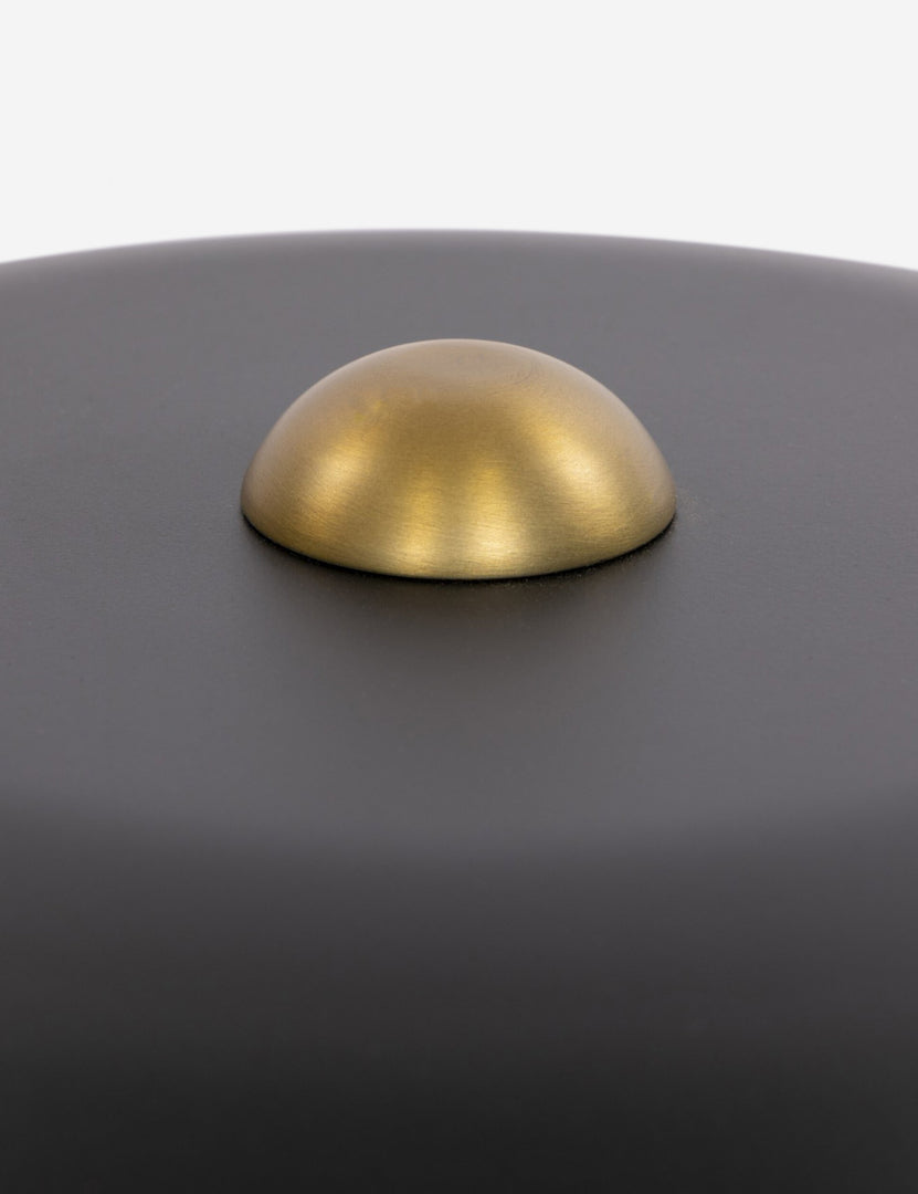 #color::bronze | Close up of the Bozic seventies-inspired mushroom table lamp