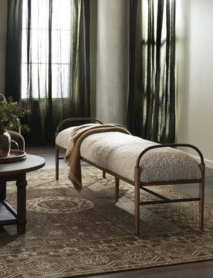Demi Bench by Amber Lewis x Four Hands : Beige Shearling / 76