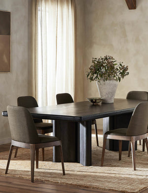 Elsen Dining Table : Dark Brown Oak / 118