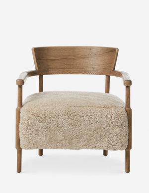 Open Box: Bennett Accent Chair, Beige Shearling by Amber Lewis x Four Hands