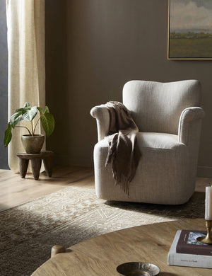 Open Box: Camellia Swivel Chair, Wheat by Amber Lewis x Four Hands