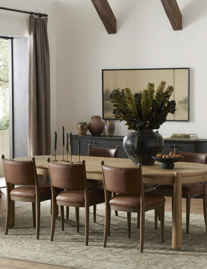 Salvador Oval Dining Table by Amber Lewis x Four Hands : Aged Smoked Oak