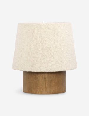 Mulberry boucle shade mixed-material table lamp