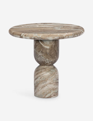 Open Box: Figueroa Round Side Table, Sawar Marble by Amber Lewis x Four Hands