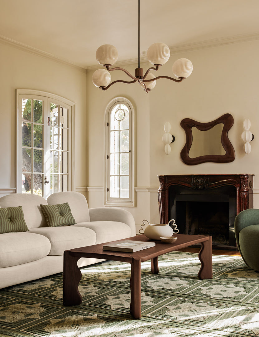 #size::2-6--x-8--runner #size::6--x-9- #size::8--x-10- #size::9--x-12- #size::10--x-14- #size::12--x-15- | Living room featuring the Carlisle Geometric Motif Hand-Knotted Wool Rug by Aimee Song