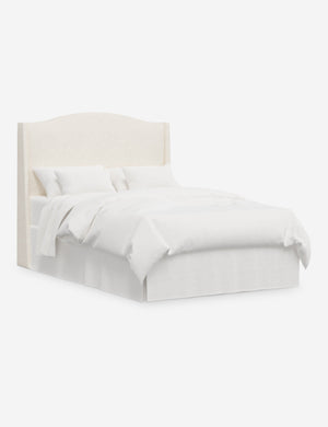 Open Box: Adara Camelback Headboard, Cream Sherpa Queen