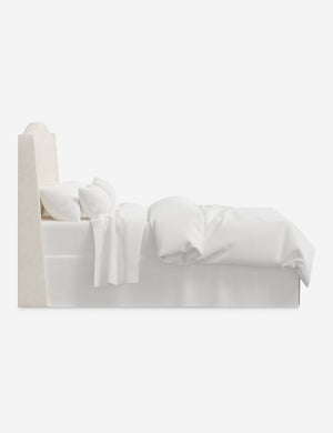 Open Box: Adara Camelback Headboard, Cream Sherpa Queen