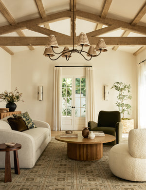 Bei Swivel Chair by DISC Interiors : Blush Luxe Boucle