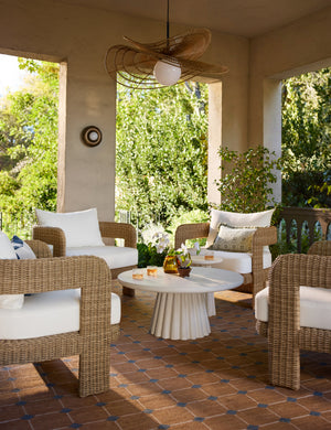 Halstead Indoor / Outdoor Pillow : Deep Ochre / Square / Polyester