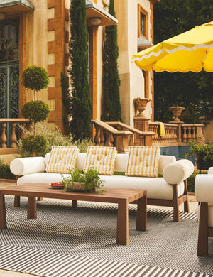 Sunday Indoor / Outdoor Box Pillow : Yellow