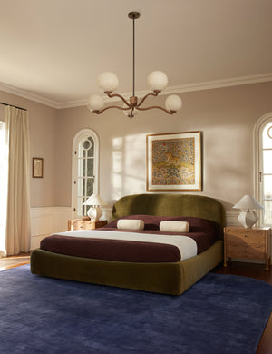 Neve Platform Bed by Aimee Song : Rust Classic Velvet / Queen