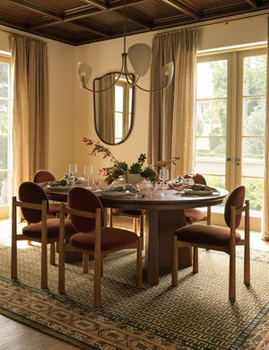 Nycola Extendable Oval Dining Table : Brown Oak / 60