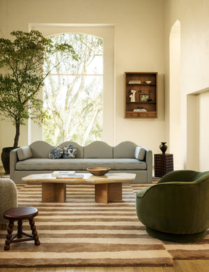 Askel Hand-Knotted Wool Rug Swatch by Sarah Sherman Samuel, Natural