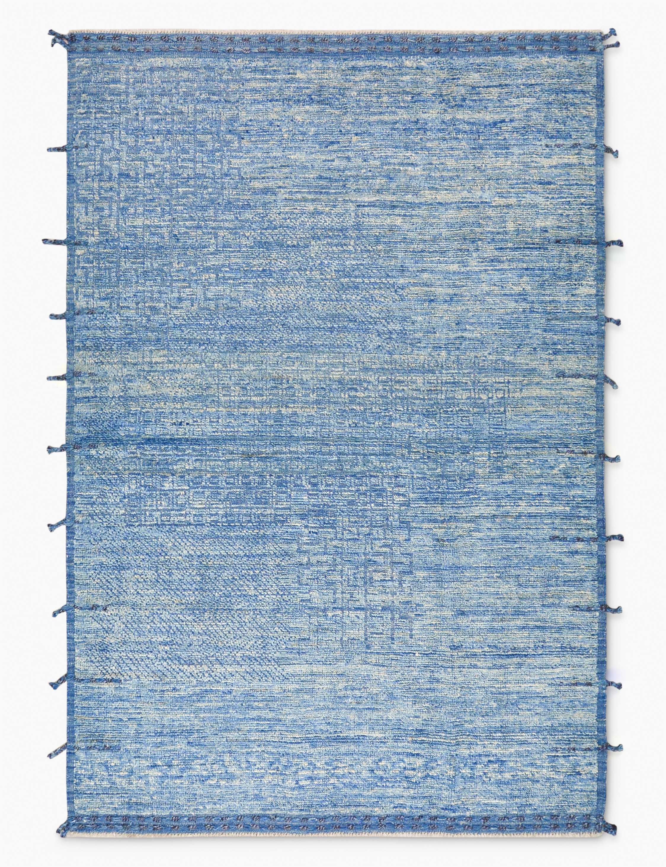 Vintage Moroccan Hand-Knotted Wool Rug No. 475, 5' 6" x 8' 3"