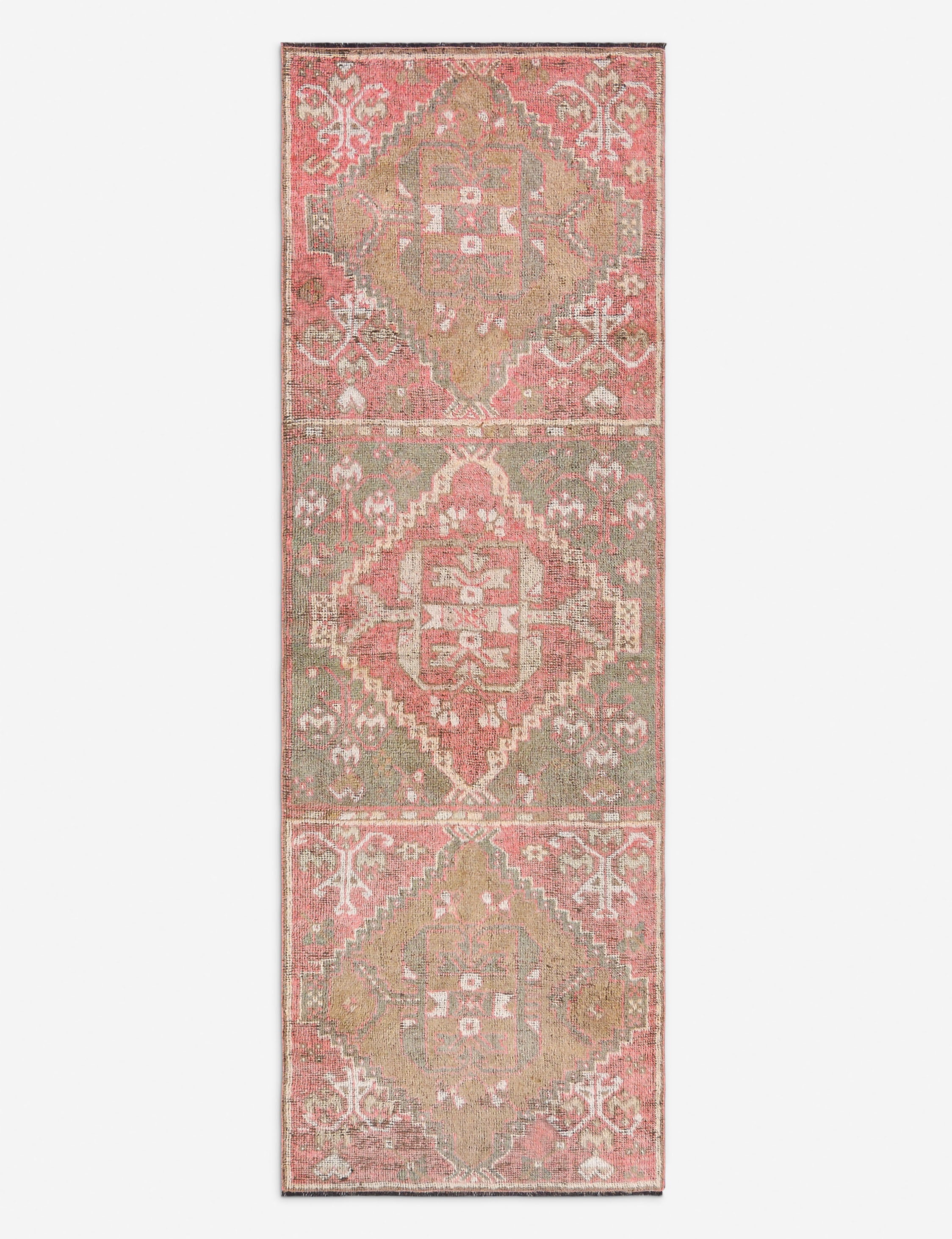 Vintage Turkish Hand-Knotted Wool Runner Rug No. 274, 3' 3" x 10'