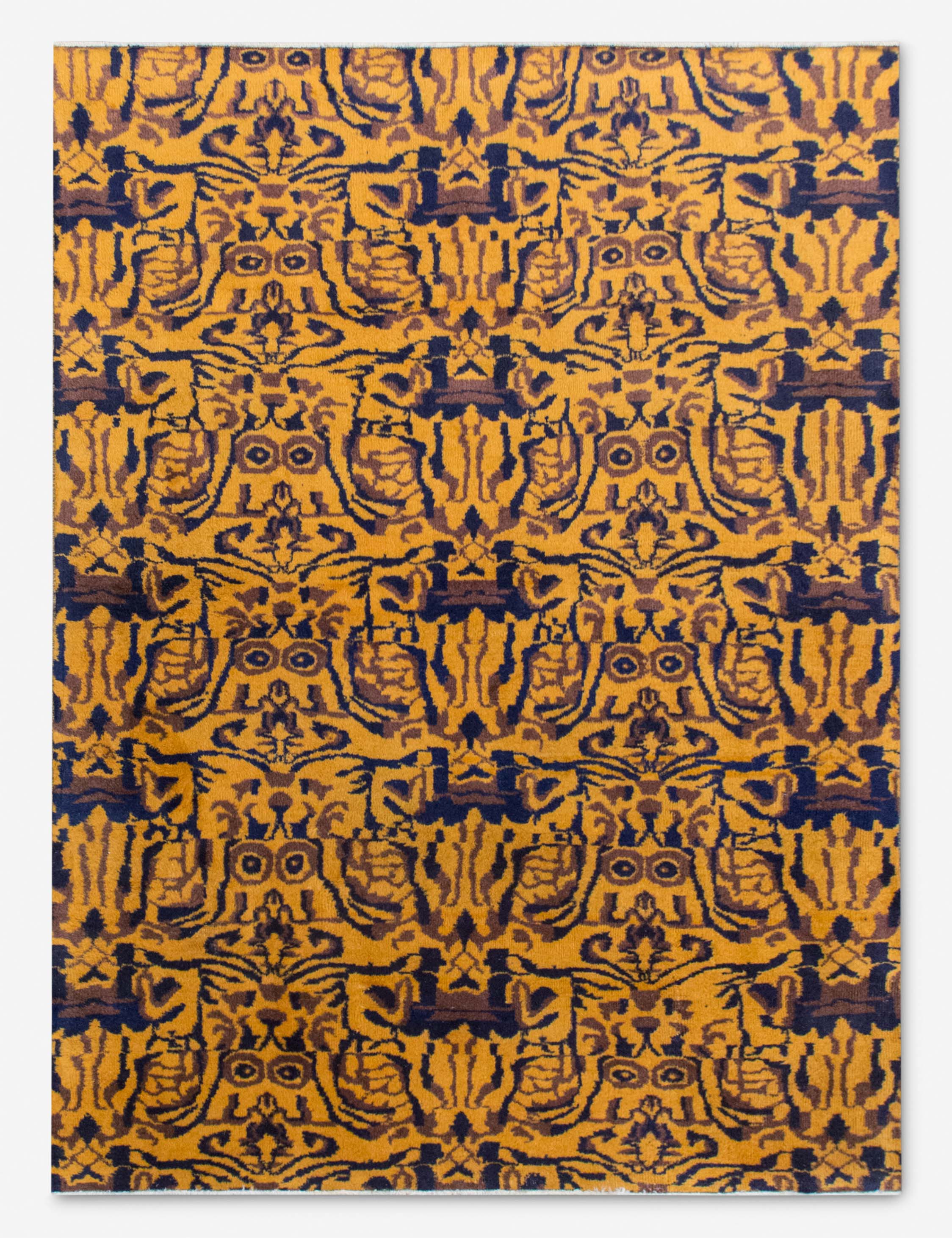 Vintage Turkish Hand-Knotted Wool Rug No. 544, 4'9" x 6'7"