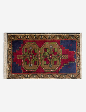 Vintage Turkish Hand-Knotted Wool Mini Rug No. 336, 2' x 3'