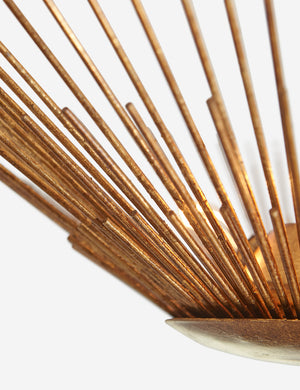 Close up of the Maire starburst silhouette semi-flush mount light