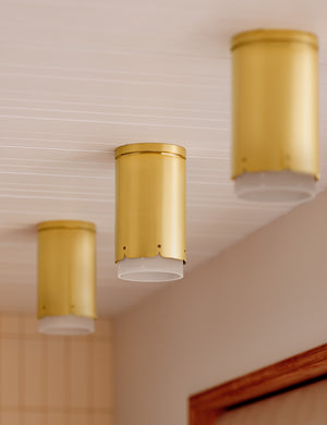 Trenet Flush Mount Light : Antique Brass / 4.75