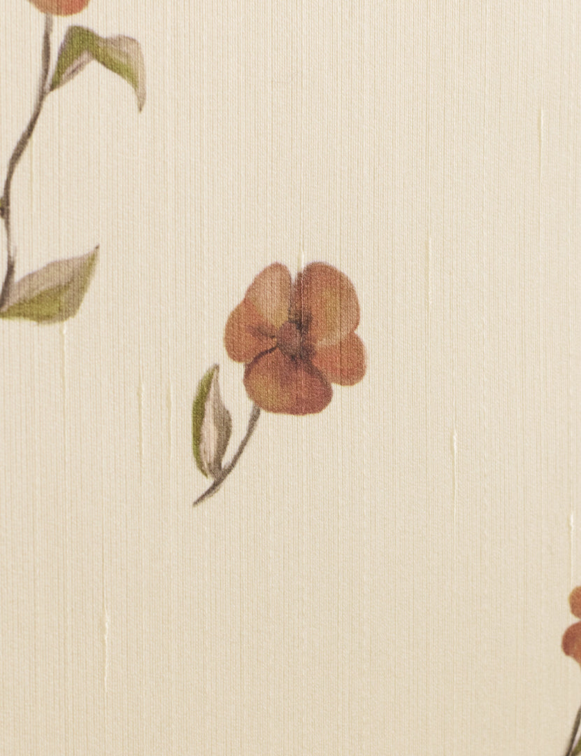 #color::red | Close up of the Bamonte Textile String Floral Wallpaper by Jake Arnold