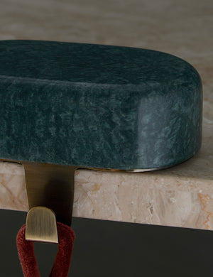 Close up of the Bertram marble stocking holder