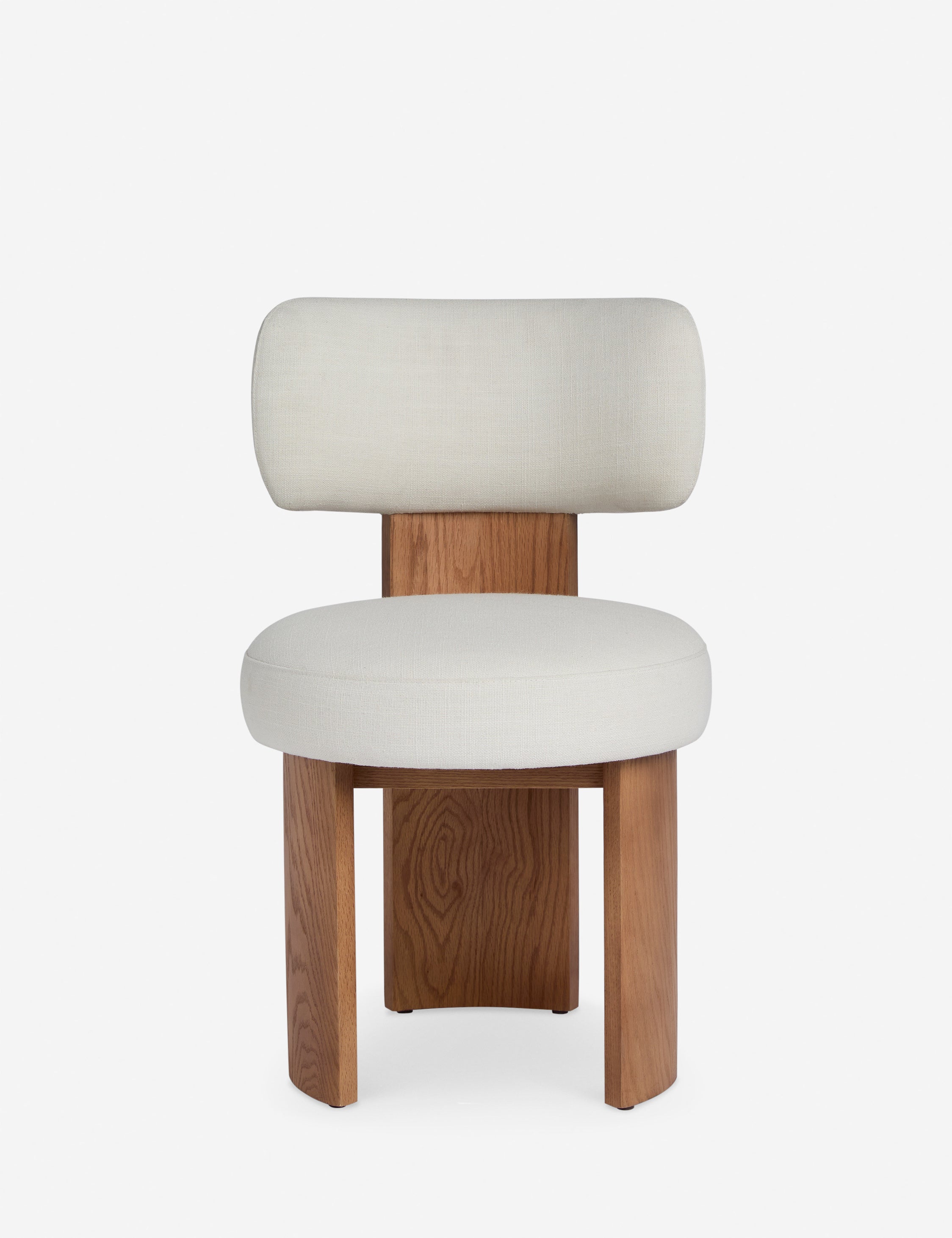 #color::ivory-performance-linen | Brisbane modern, soft-lined silhouette dining chair.